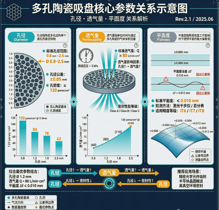 多孔陶瓷吸盘三参数关系的示意图